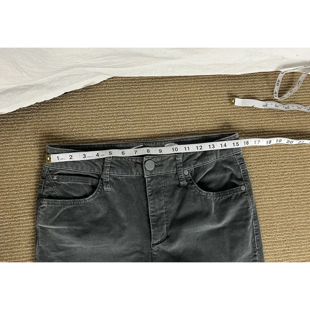 Seven7 Corduroy Pants Women's Size 8 Ultra High‎ Rise Skinny Gray